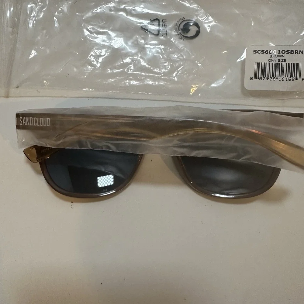 Sun cloud  Square Sunglasses Brown‎  CX Green Lenses NWT